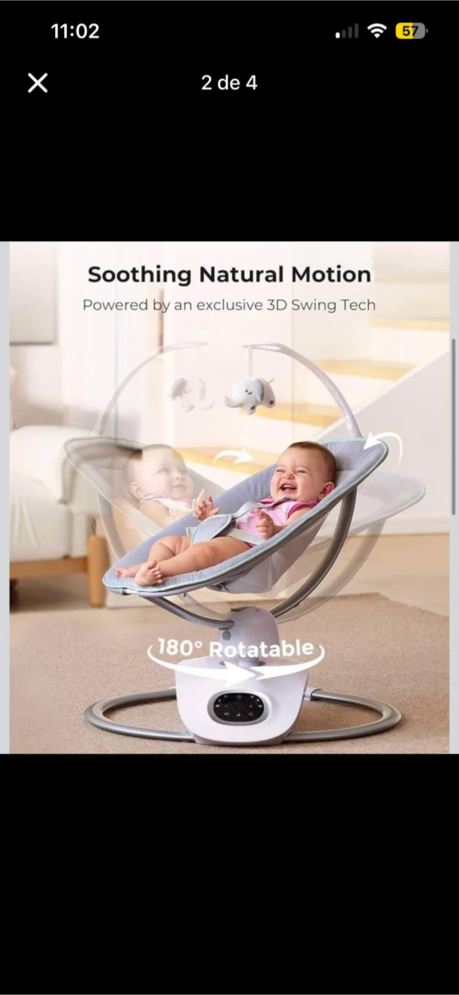 Baby Swing with 3D Motion and 180 Degree Rotation
