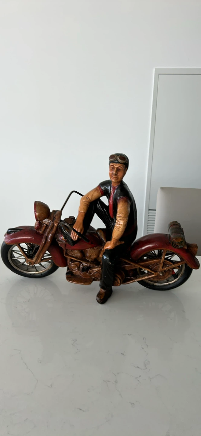 Vintage Style Motorcycle Decorative Figurine - photo 2