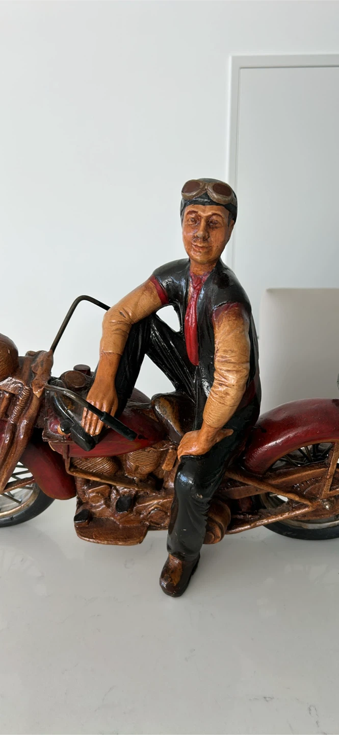 Vintage Style Motorcycle Decorative Figurine - photo 3