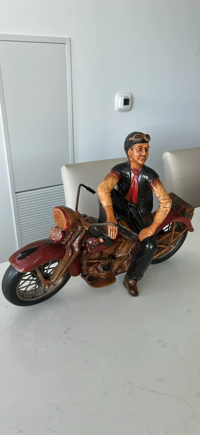 Vintage Style Motorcycle Decorative Figurine - photo 4