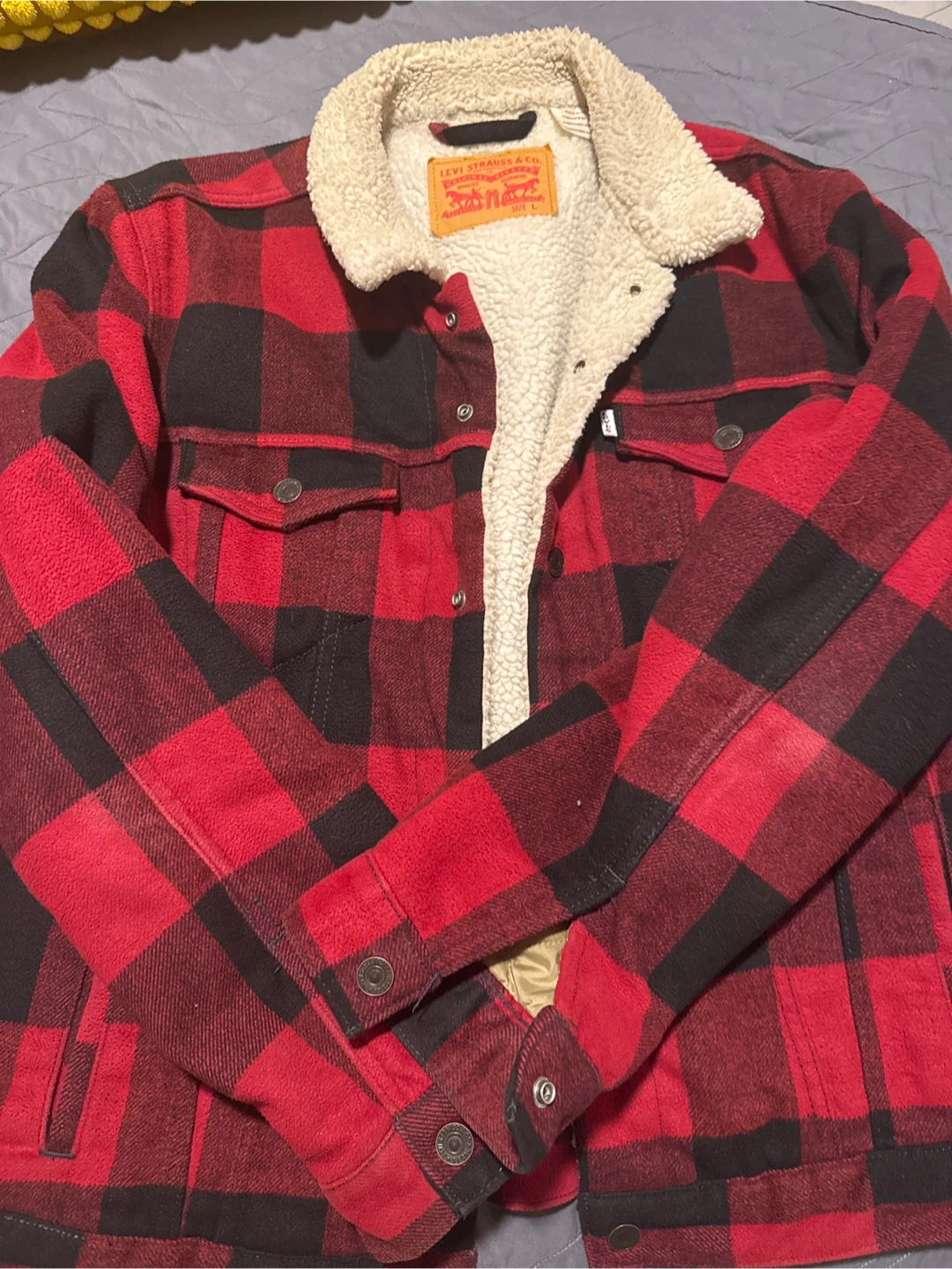 Levi's Sherpa-Lined Plaid Jacket - photo 2