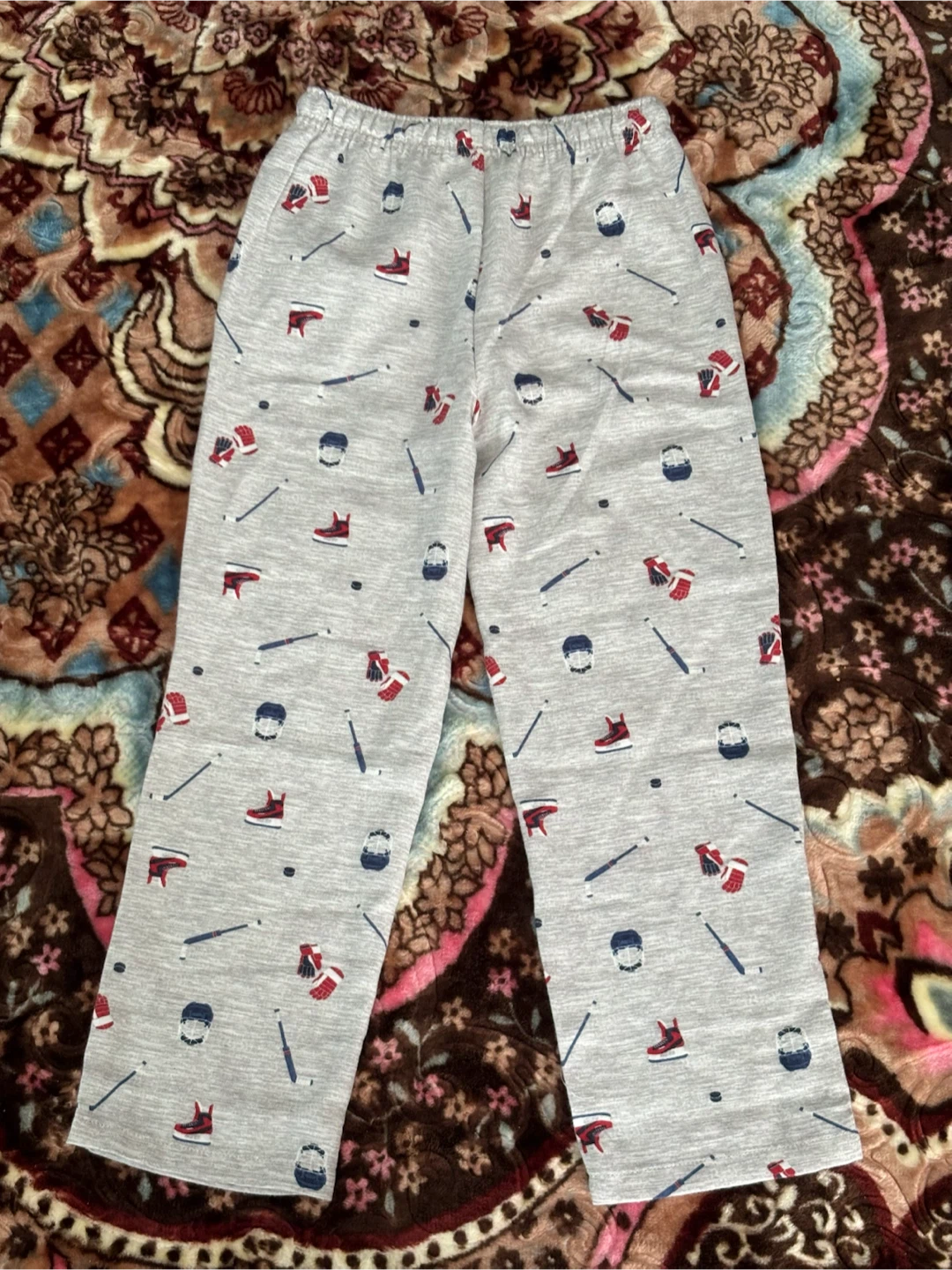 Petit Lem Kids Hockey Print Pyjama Pants Size 7/8 - photo 3
