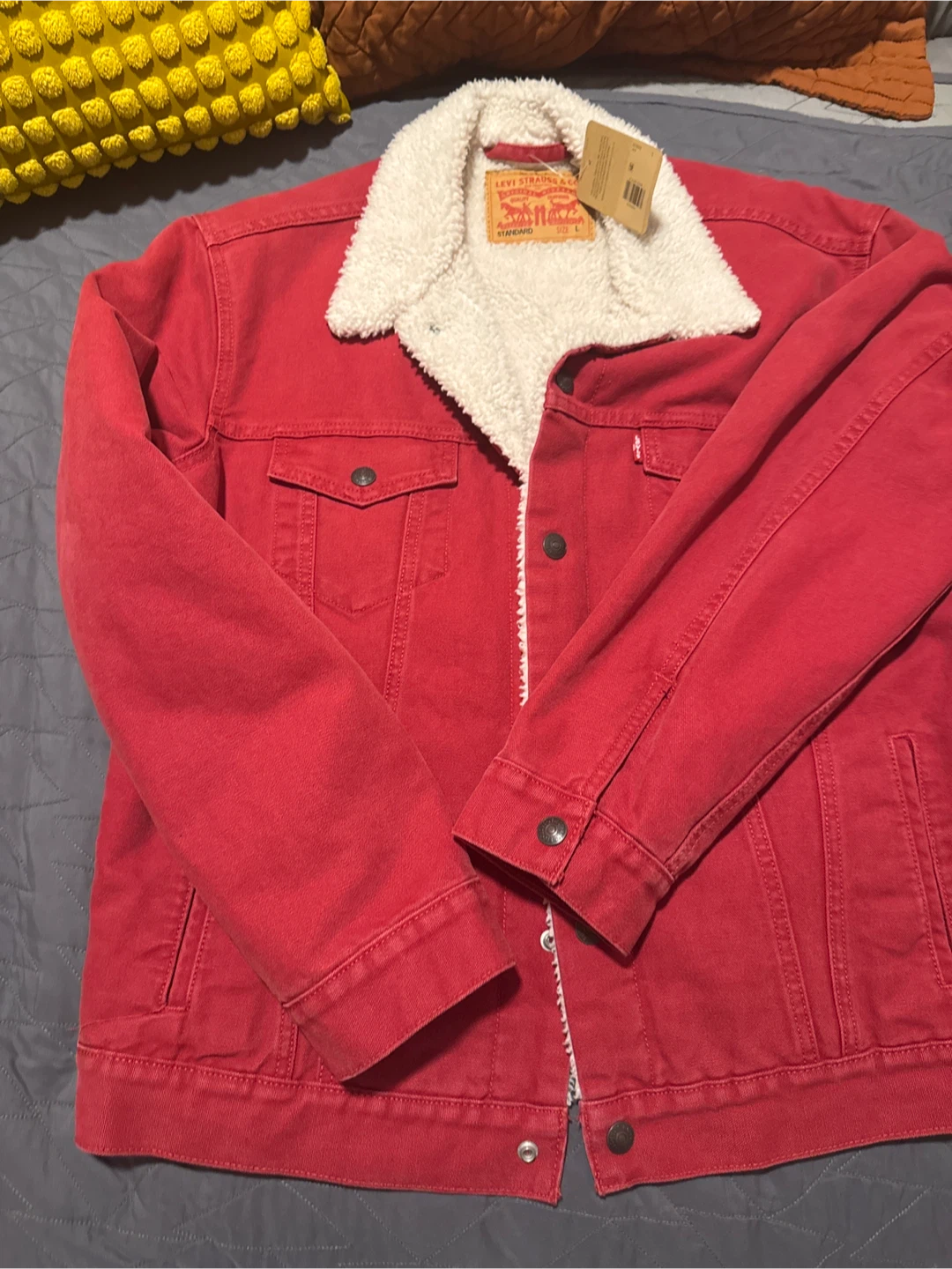Levi's Sherpa Trucker Jacket Red - photo 2