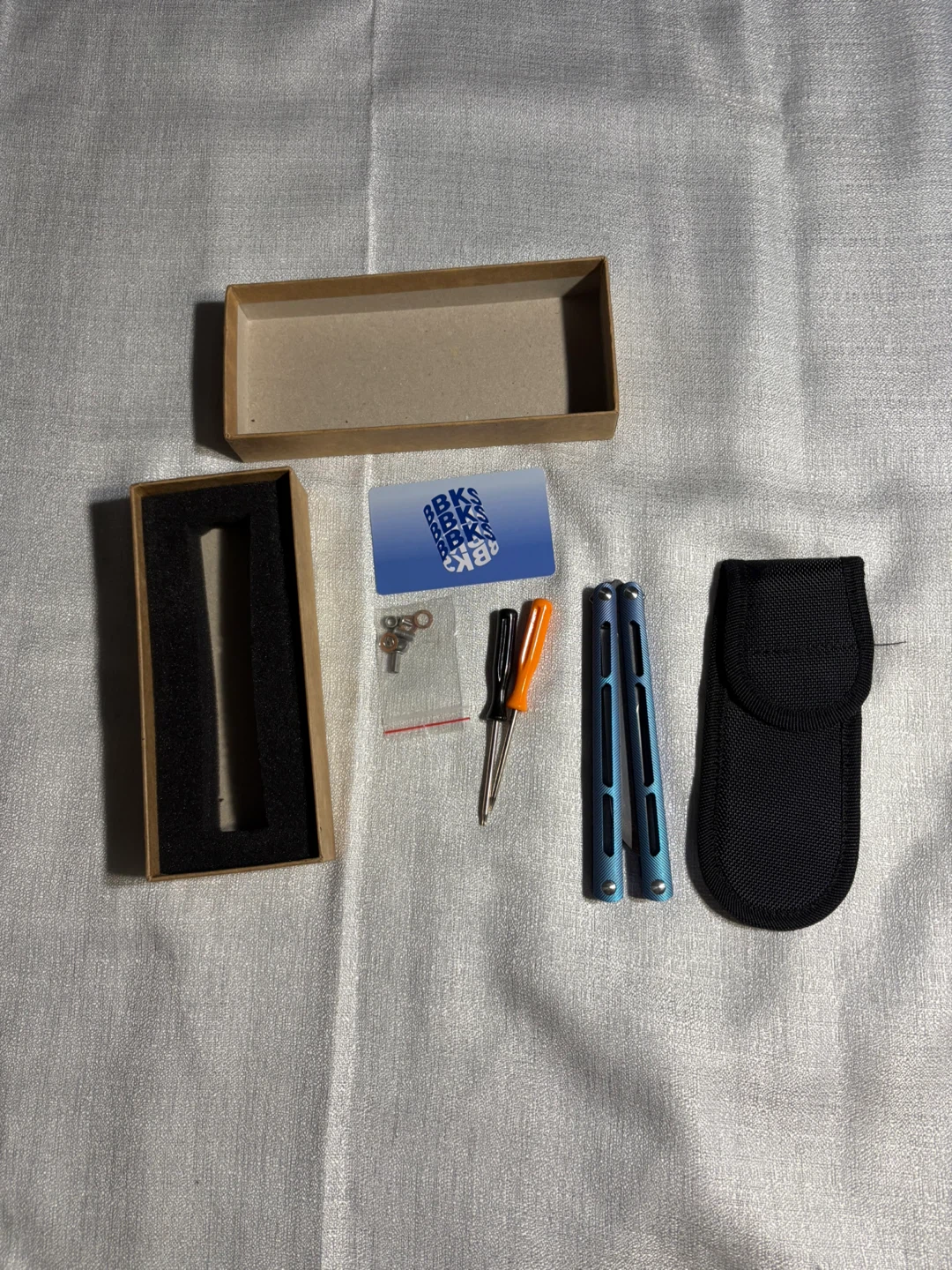 BBKS Balisong Butterfly Knife Blue - photo 2