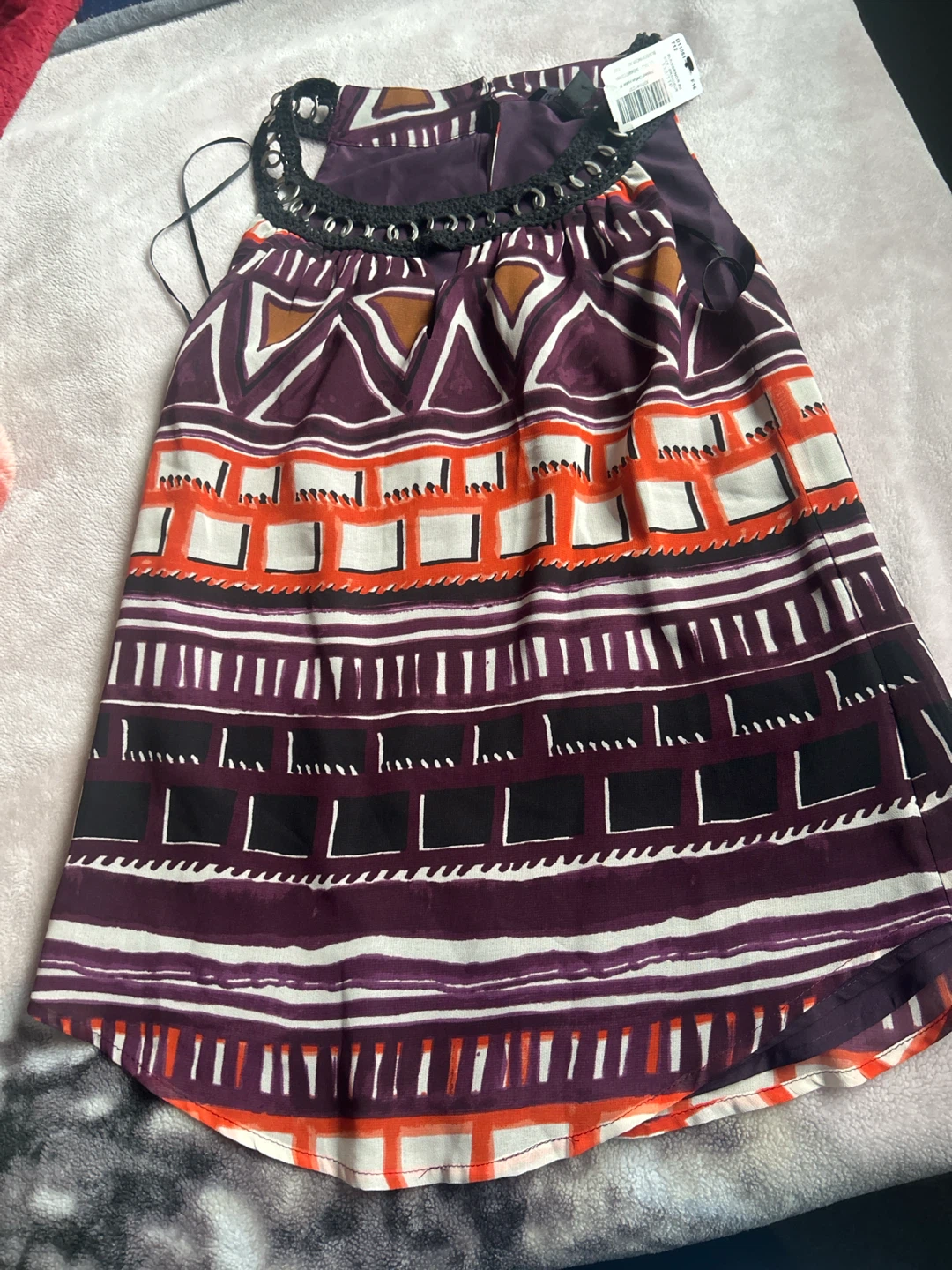 Printed Chiffon Halter Top