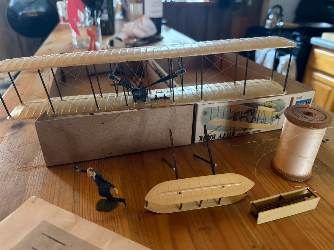 Vintage Monogram Wright Brothers Kitty Hawk Model Kit - photo 5