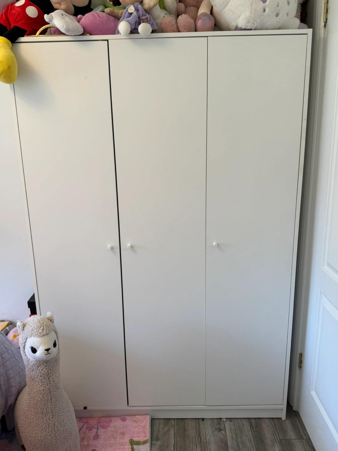 Ikea White 3-Door Wardrobe