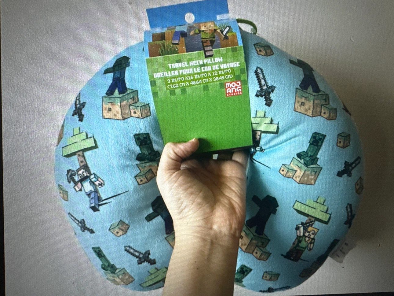Minecraft Travel Neck Pillow