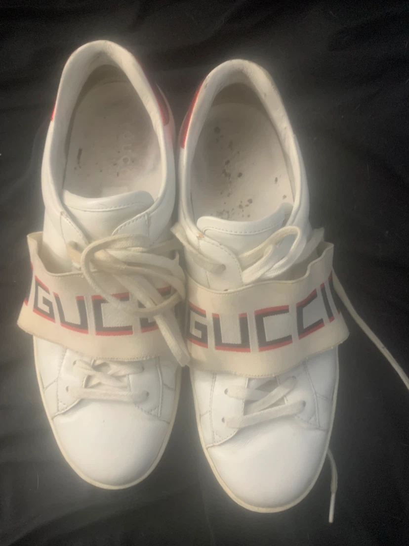 Gucci White Leather Sneakers size 9 - photo 2