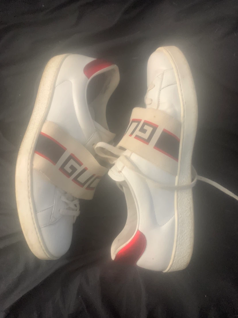 Gucci White Leather Sneakers size 9 - photo 3