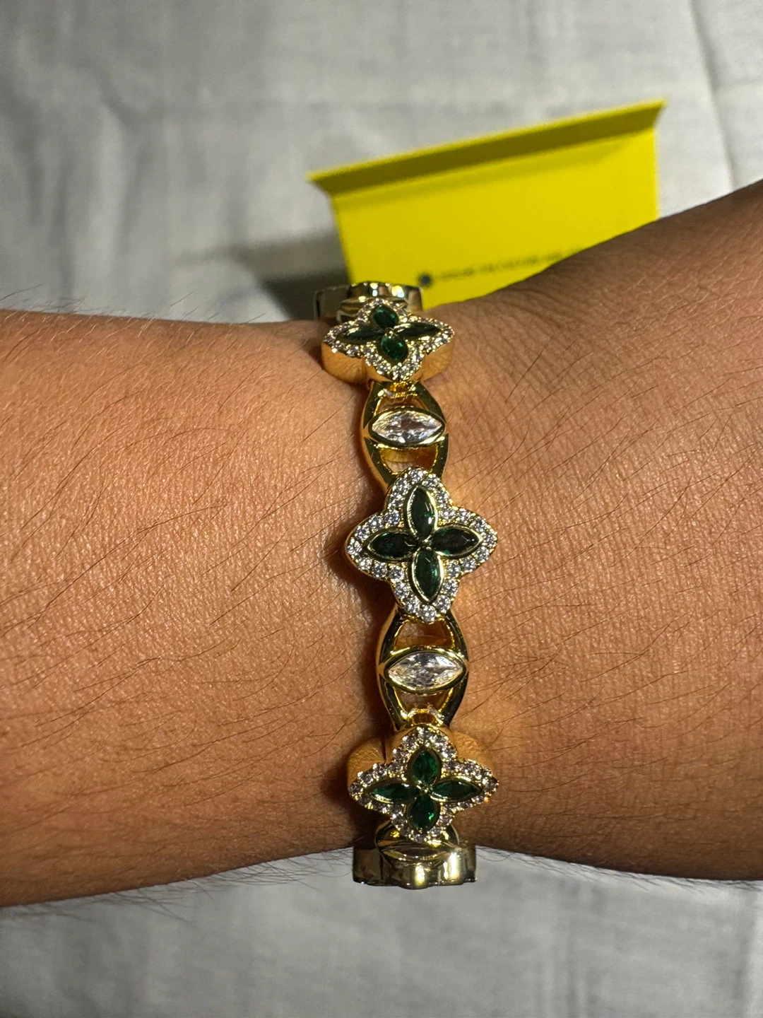 Aporro Gold-Tone Floral Bracelet - photo 3