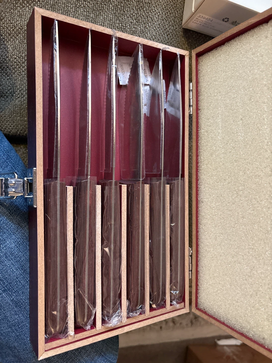 Set of 6 Steak Knives in Wooden Case - photo 2