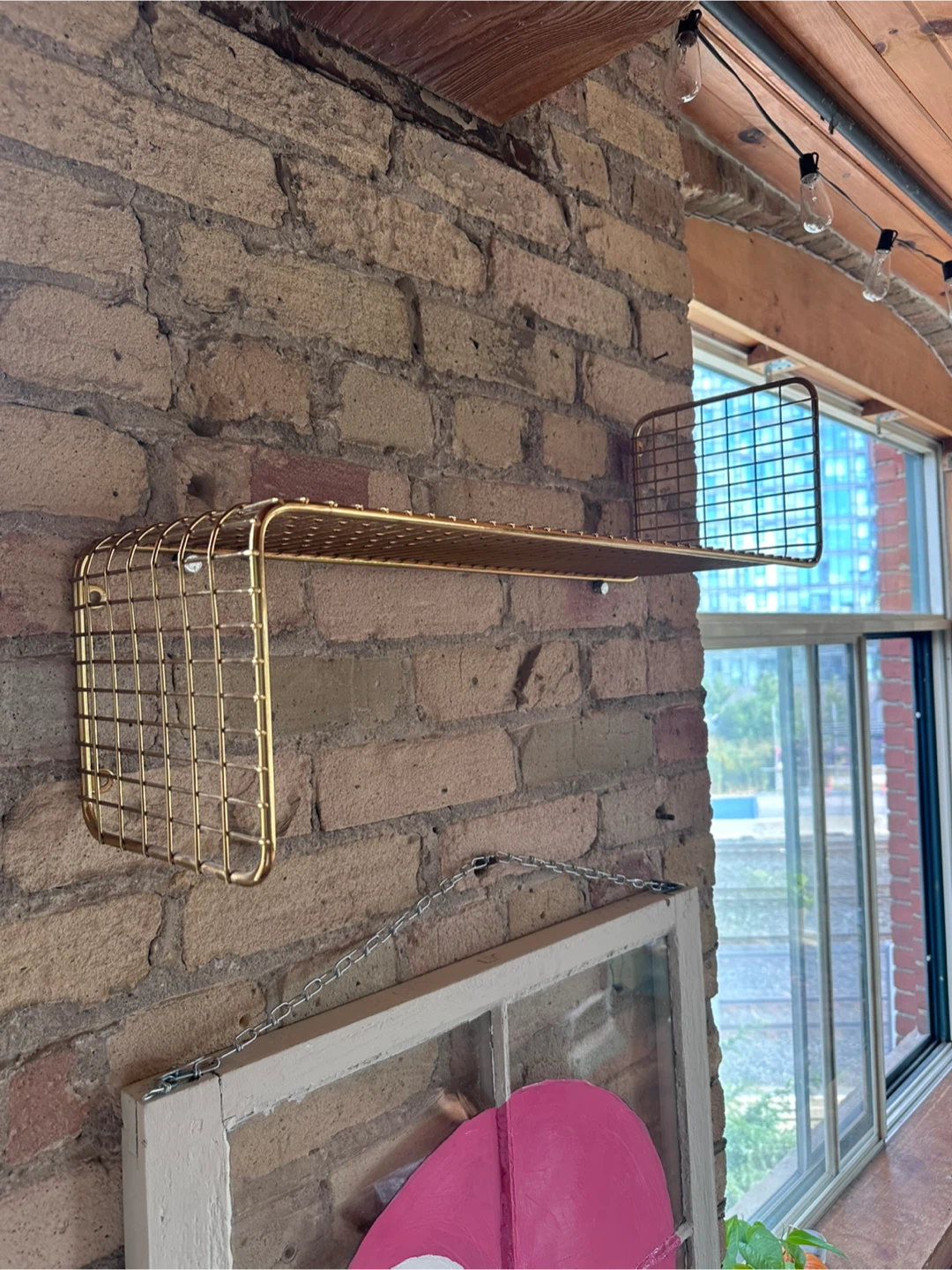 Gold Metal Wall Shelf- IKEA