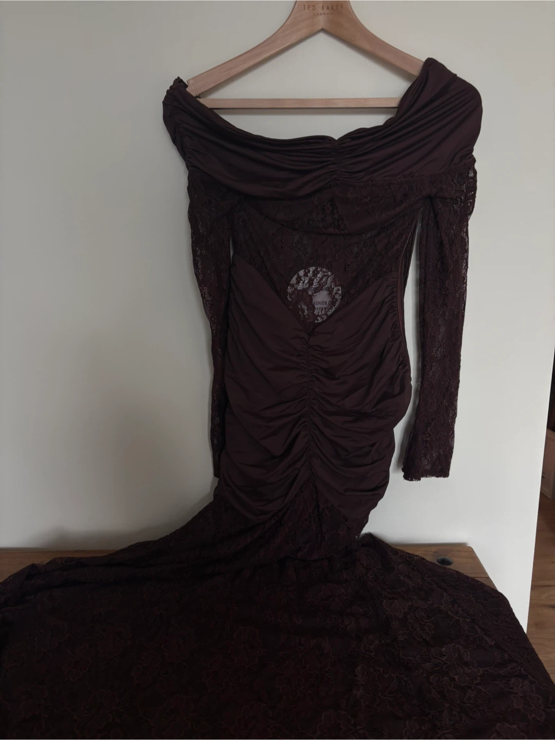 Babyboo Sauline Maxi Dress - Plum Brown - Small - photo 2