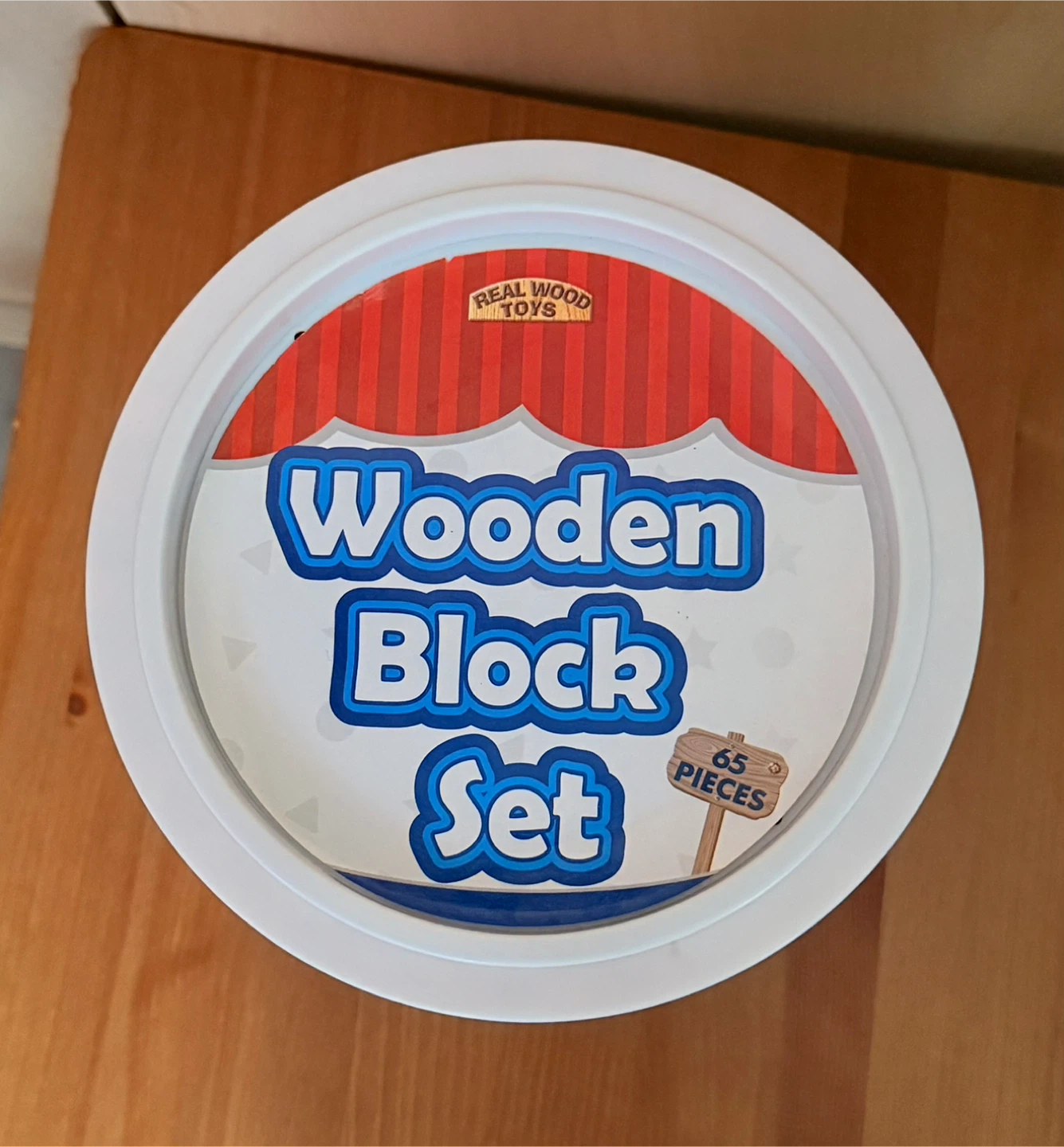 Real Wood Toys Wooden Block Set 65 Pieces