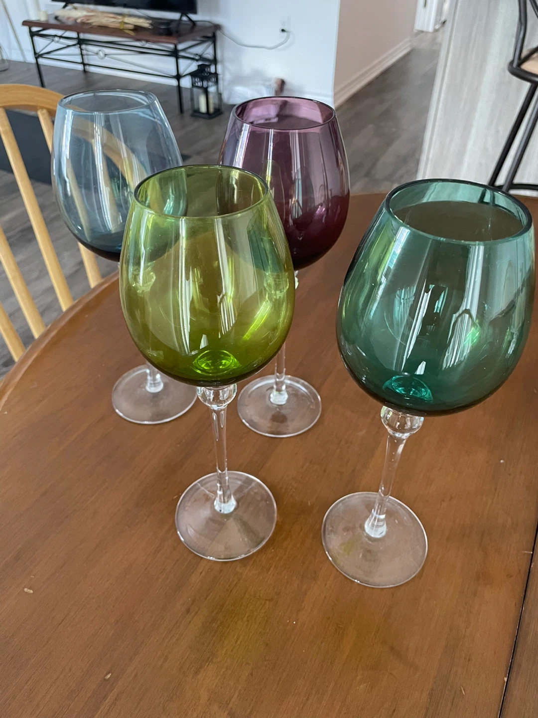 Set of 4 Multicoloured Wine Glasses - photo 2