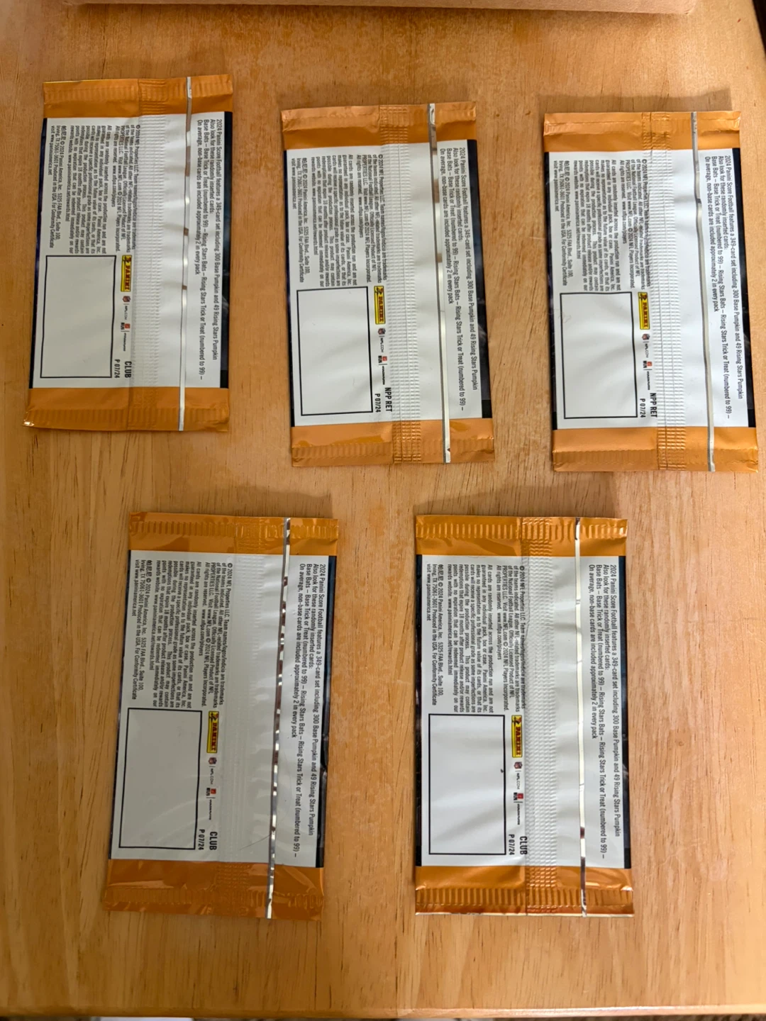 5 Panini Score-A-Treat 2024 NFL Football Card Packs - photo 2