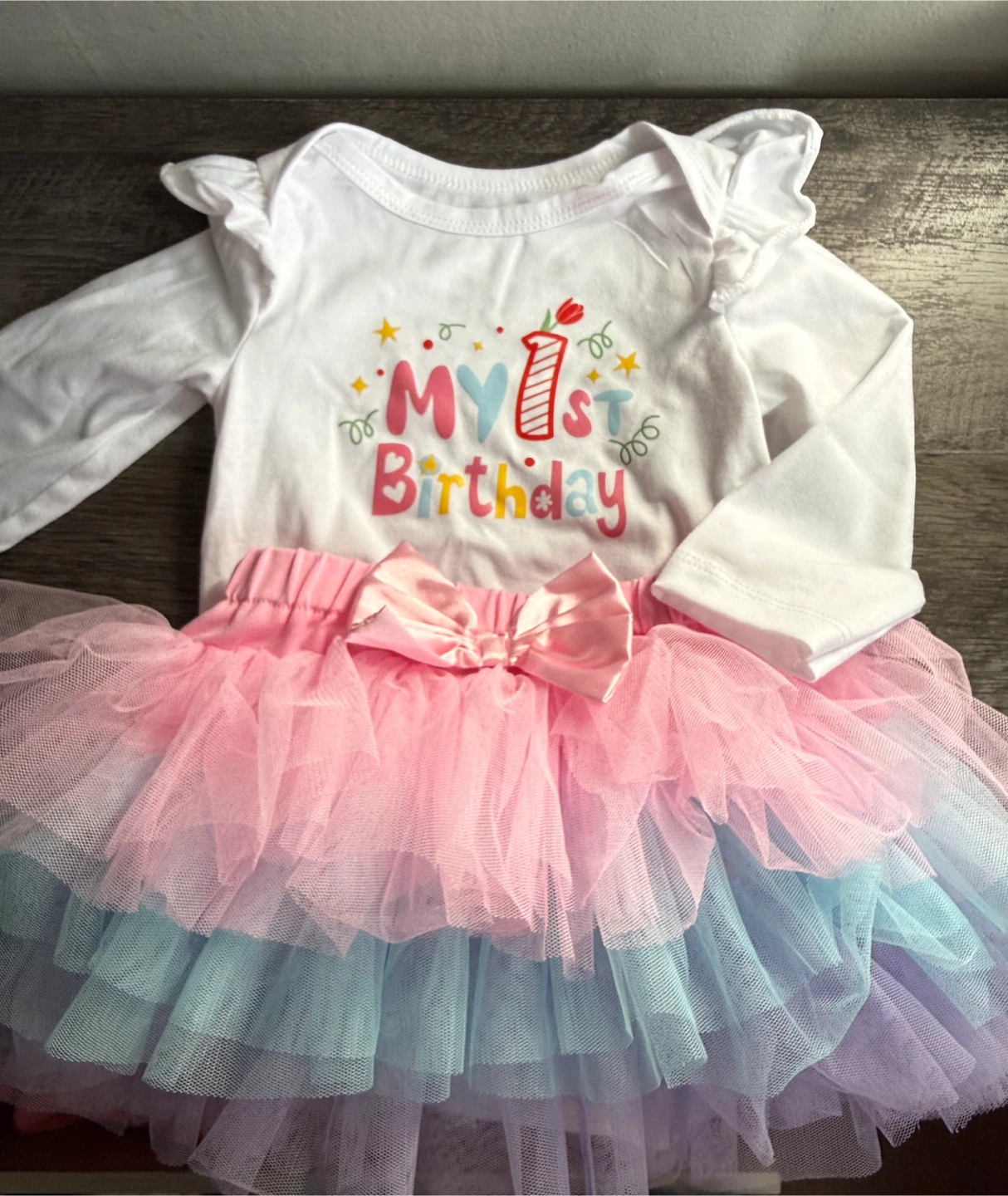 Baby Girl 1st Birthday Outfit Set