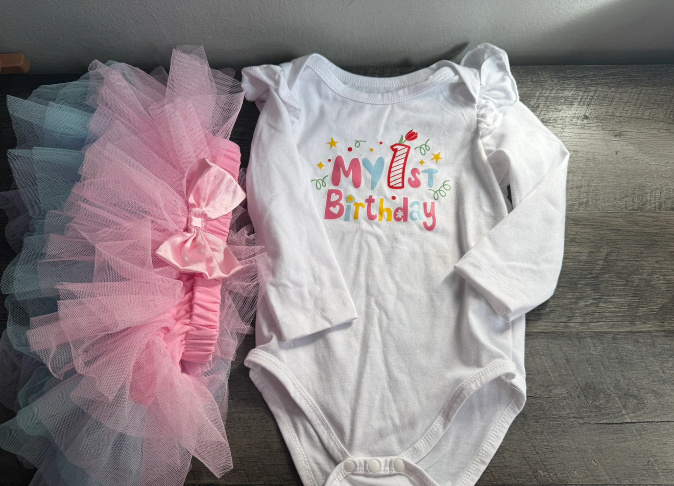 Baby Girl 1st Birthday Outfit Set - photo 2