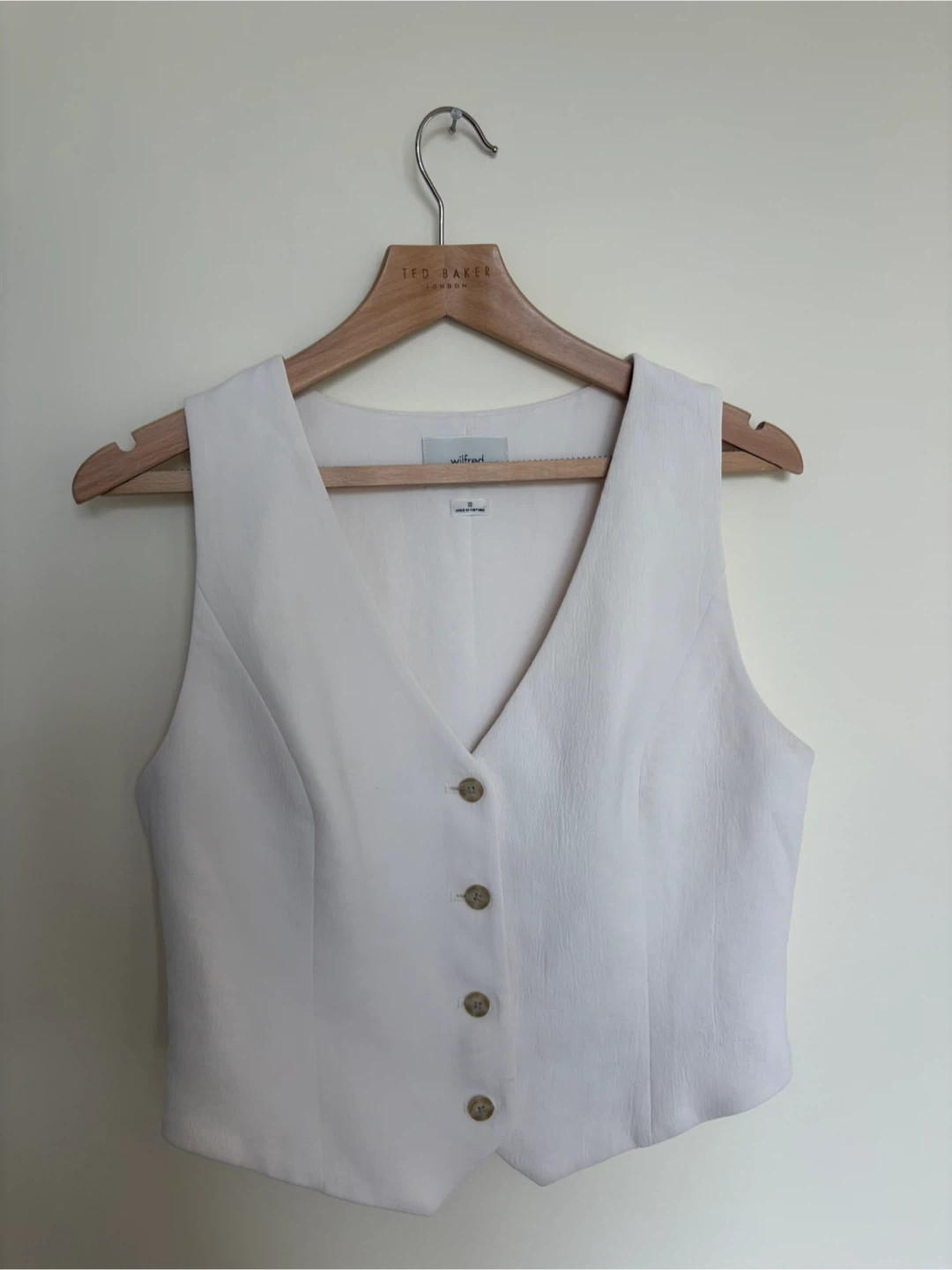 Wilfred White Vest Size 10