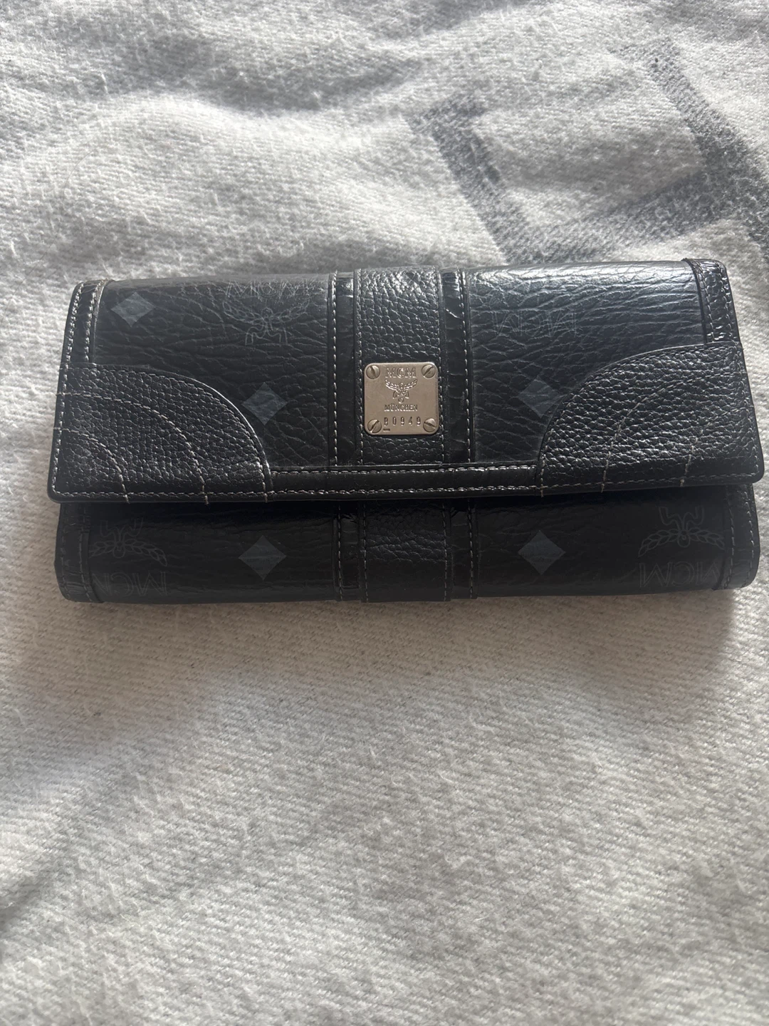 MCM Black Long Wallet