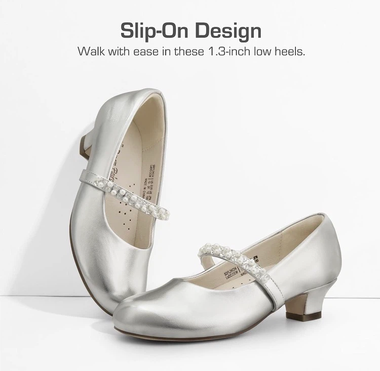 Dream Pairs Girls Silver Mary Jane Shoes - photo 4