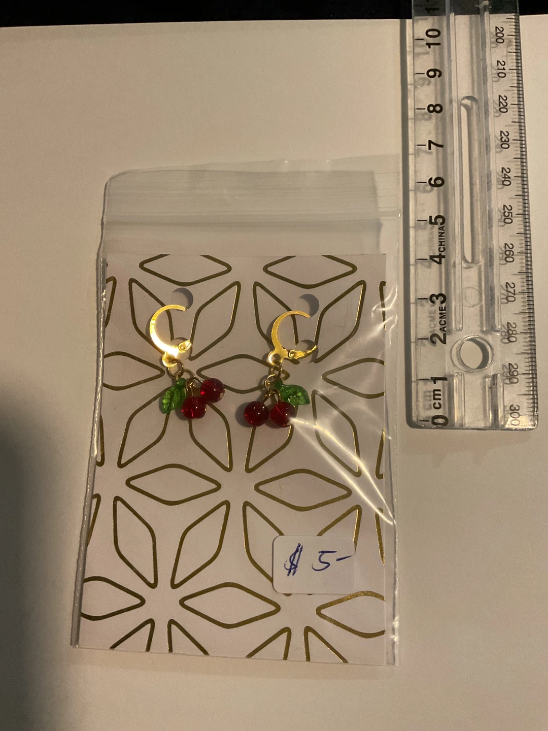 Cherry on top design drop earrings