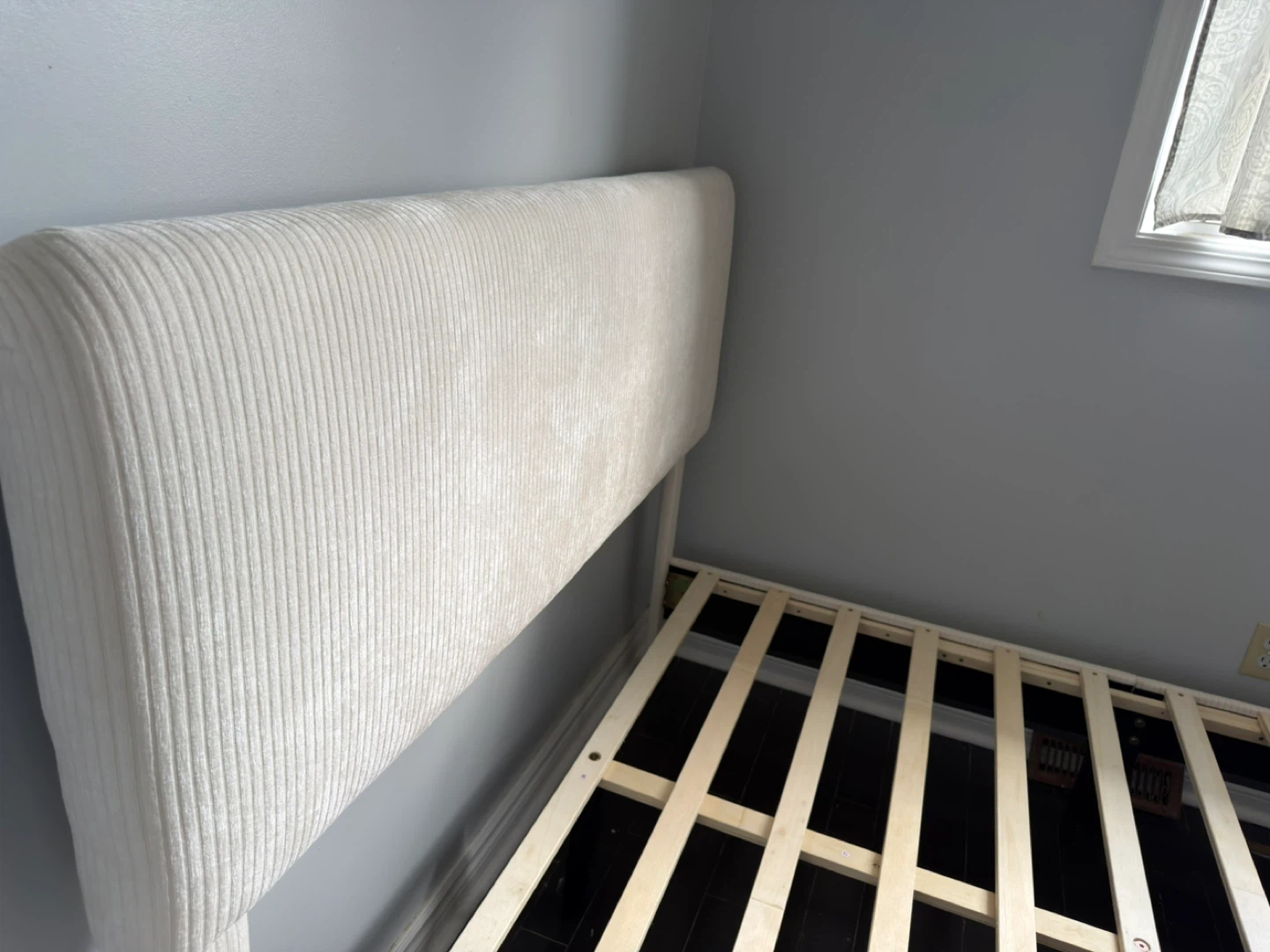 Cream Upholstered Bed Frame - photo 3