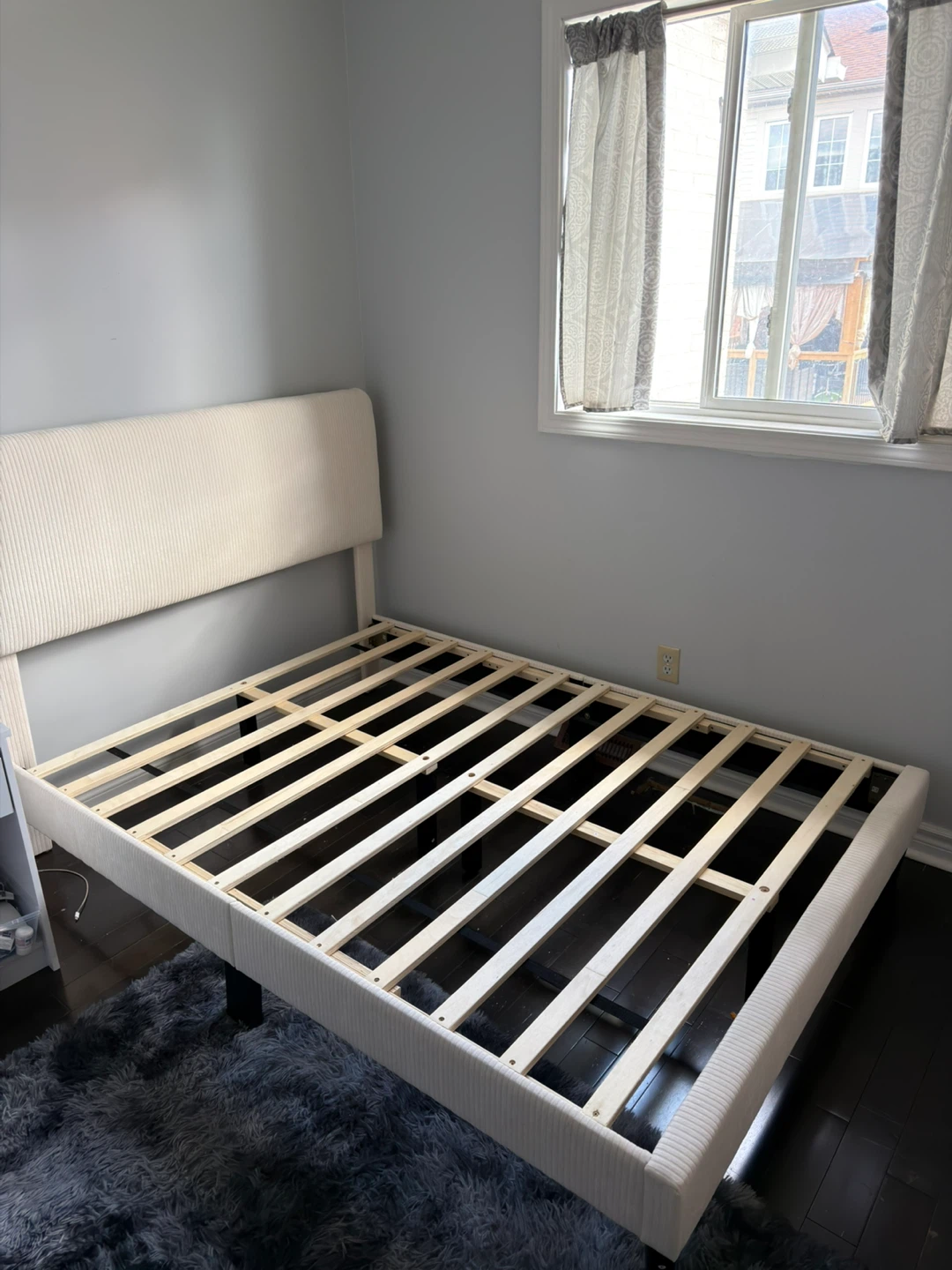 Cream Upholstered Bed Frame - photo 5