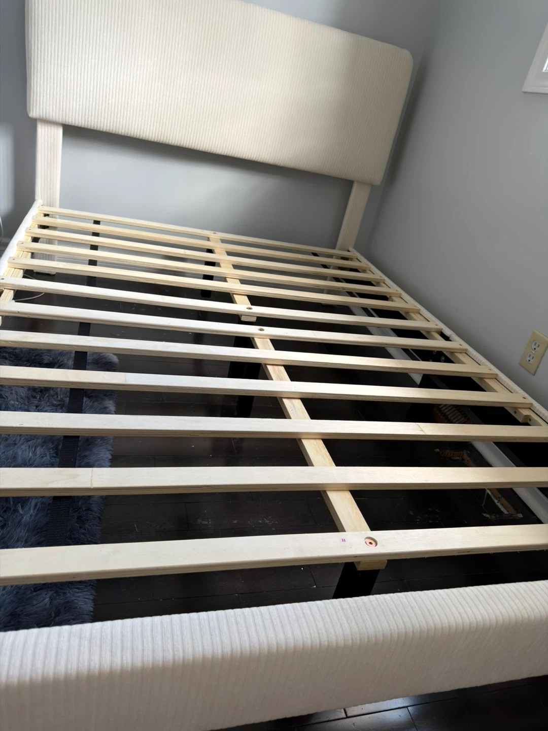 Cream Upholstered Bed Frame - photo 4