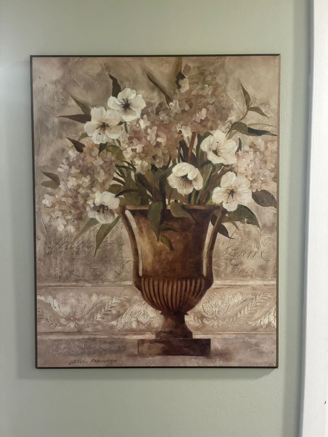Carol Robinson Floral Urn Wall Art
