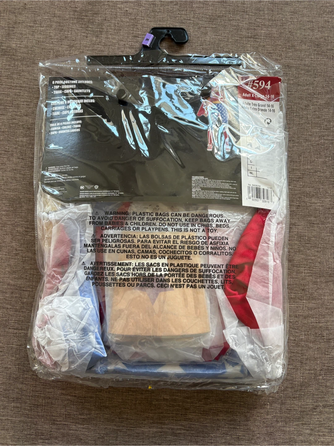 Women's XL Wonder Woman Halloween Costume NWT - photo 2
