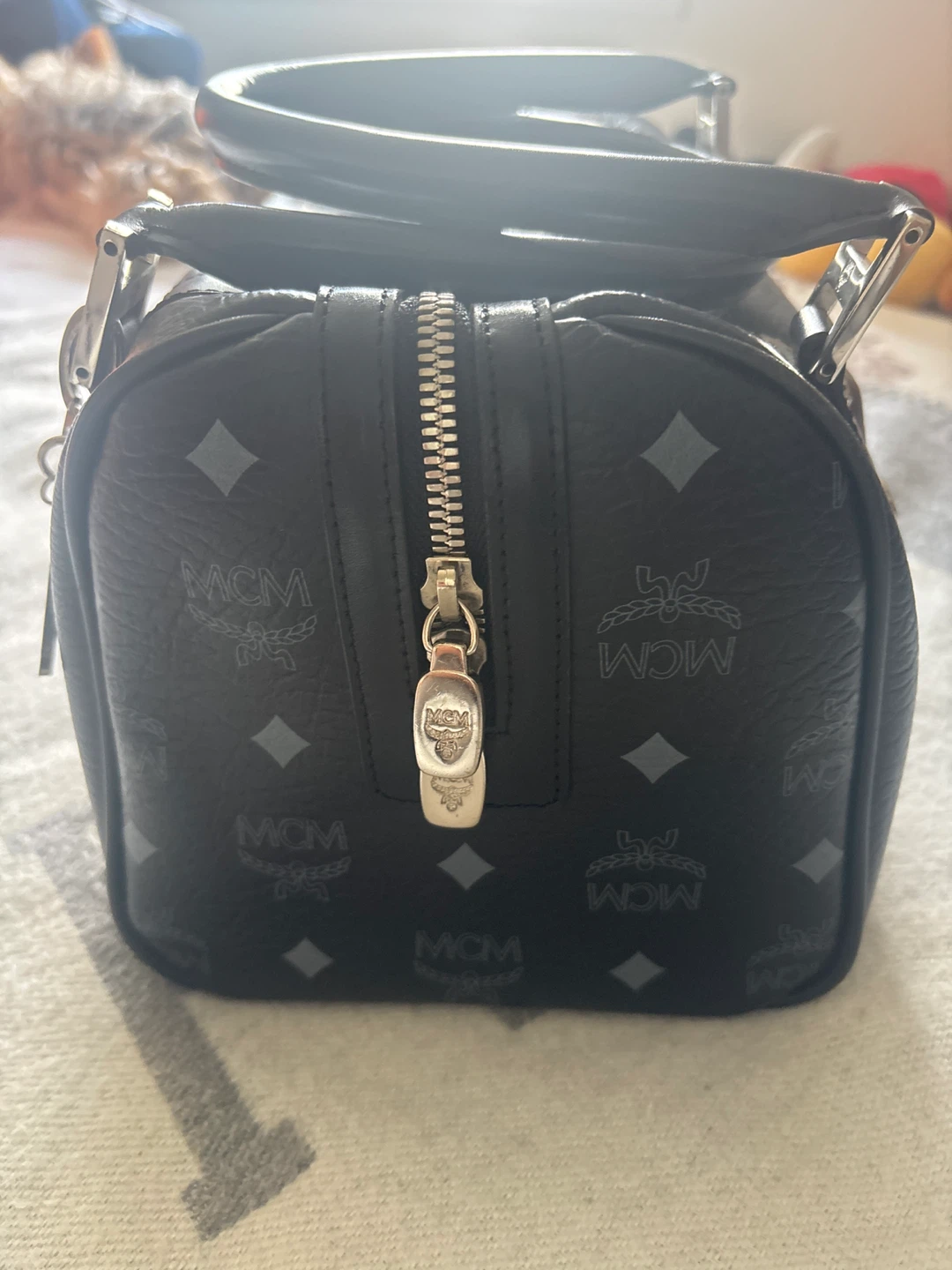 MCM Black Visetos Boston Bag - photo 2