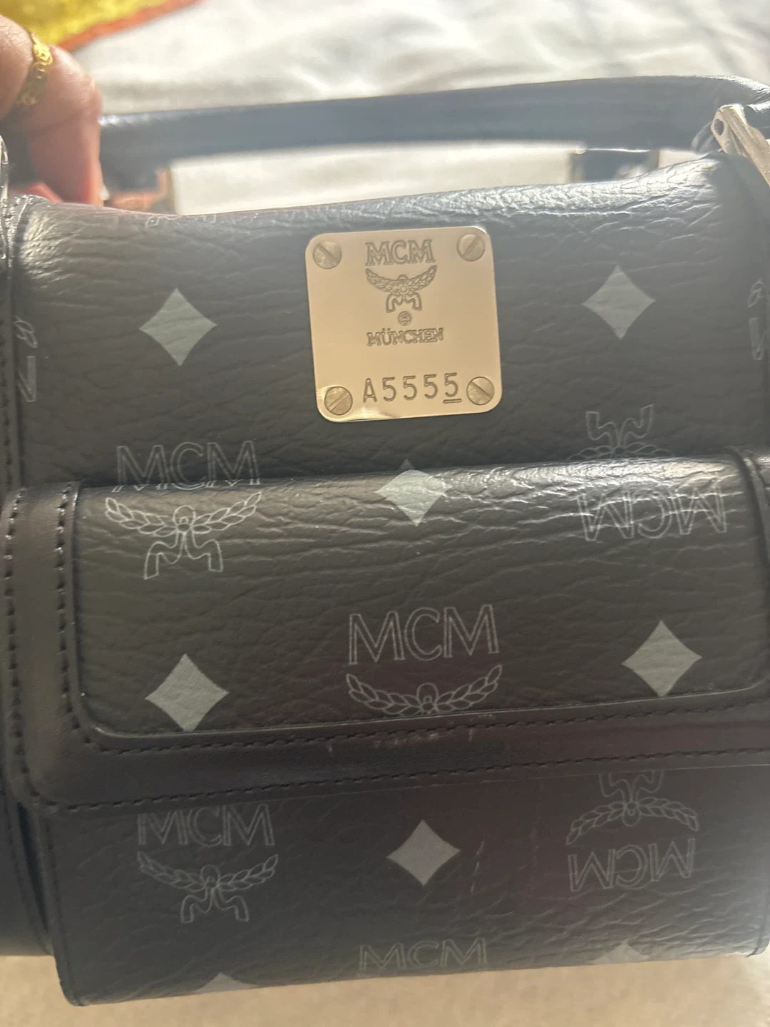 MCM Black Visetos Boston Bag - photo 5