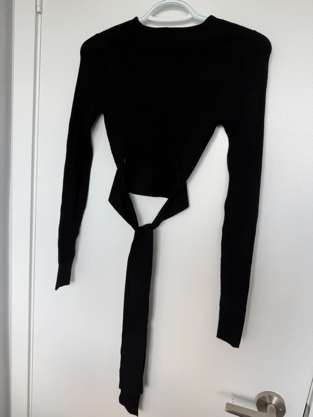 NEW Streetwear Society Ribbed Long Sleeve Top - Black - photo 2