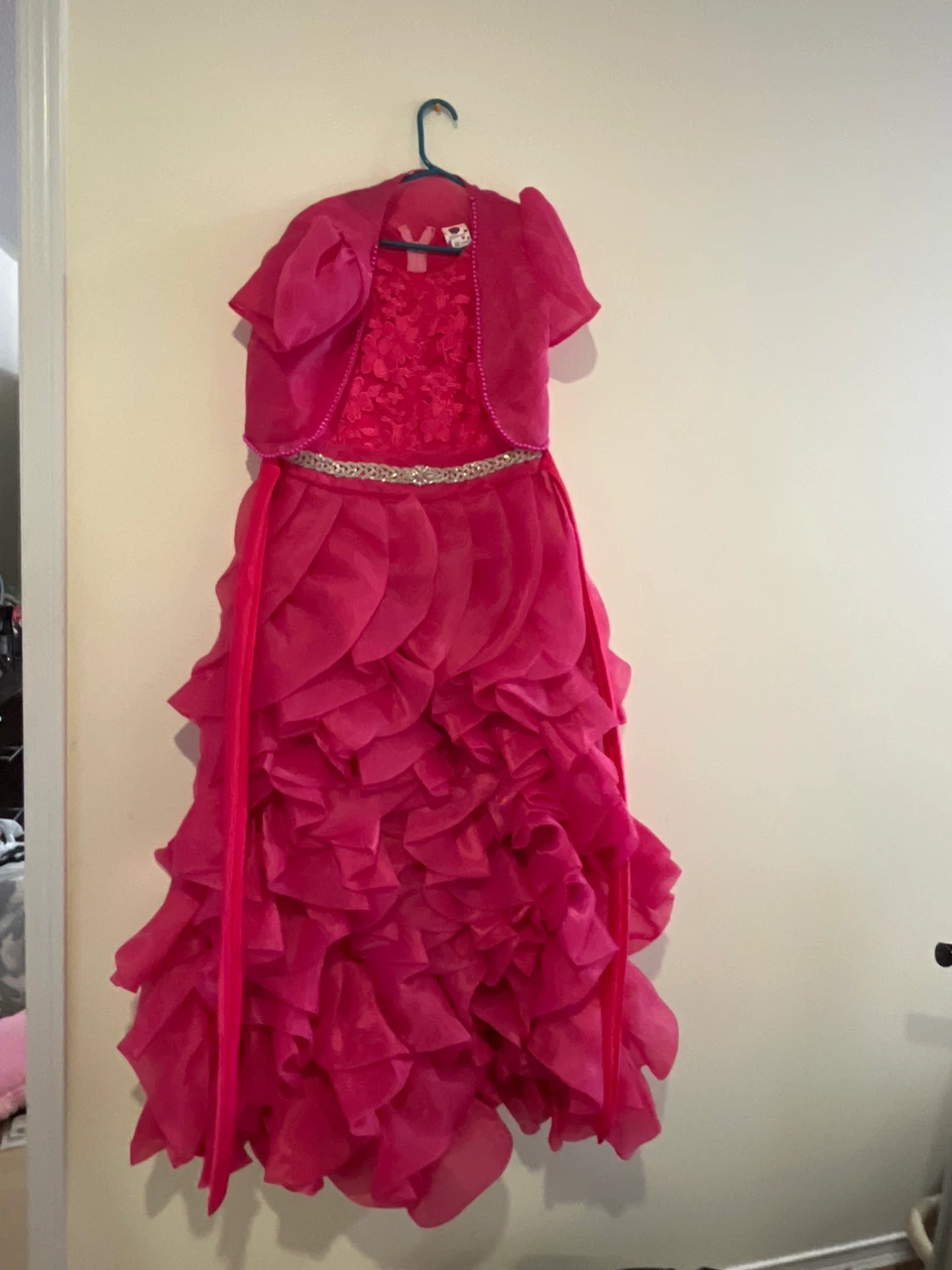 16 size party pink coloured dress
