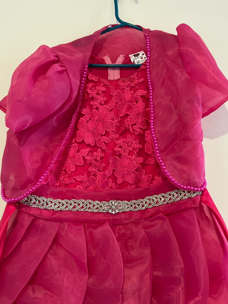 16 size party pink coloured dress - photo 2