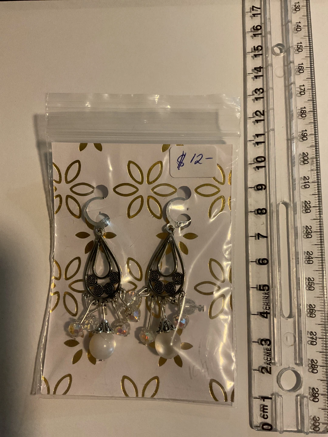 Dangle Earrings with Bead Accents