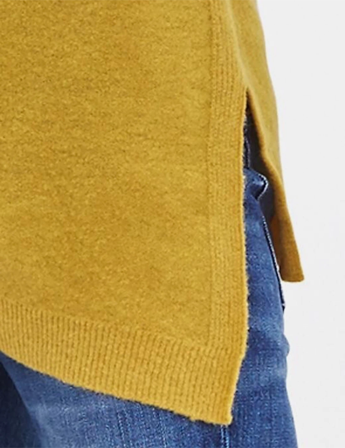 Banana Republic Asymmetrical Merino Knit Pullover, Mustard, L - photo 5