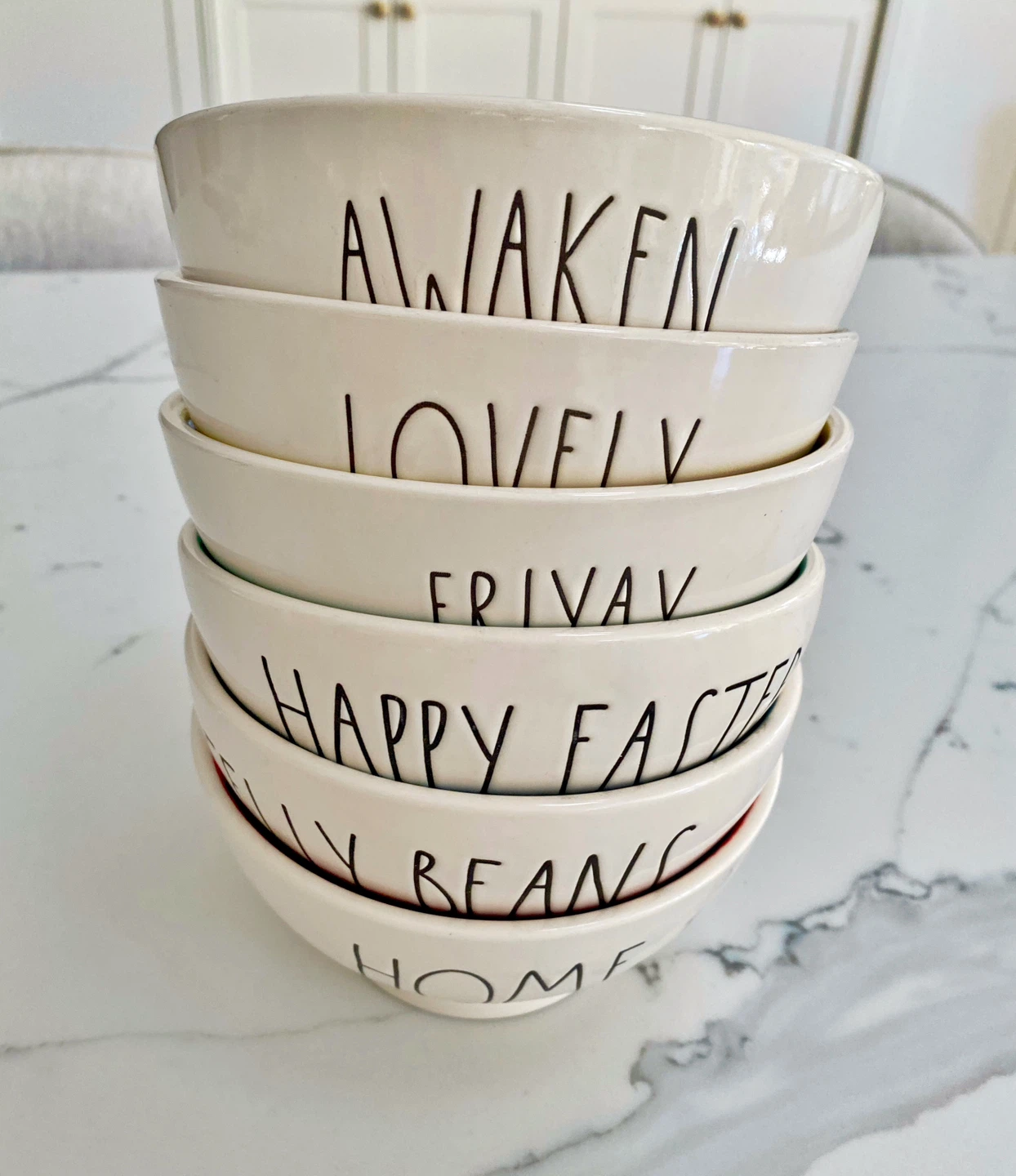 ⭐️6 Rae Dunn ORIGINAL 2018 small bowls set⭐️ - photo 2