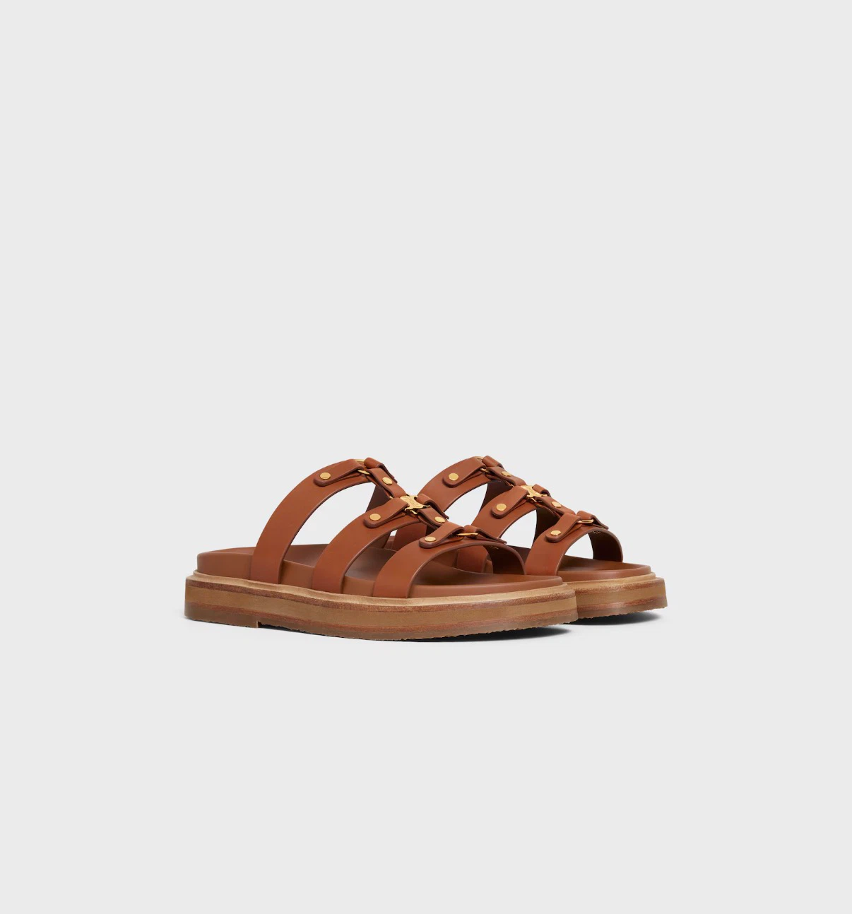 Celine Tan Leather Sandals