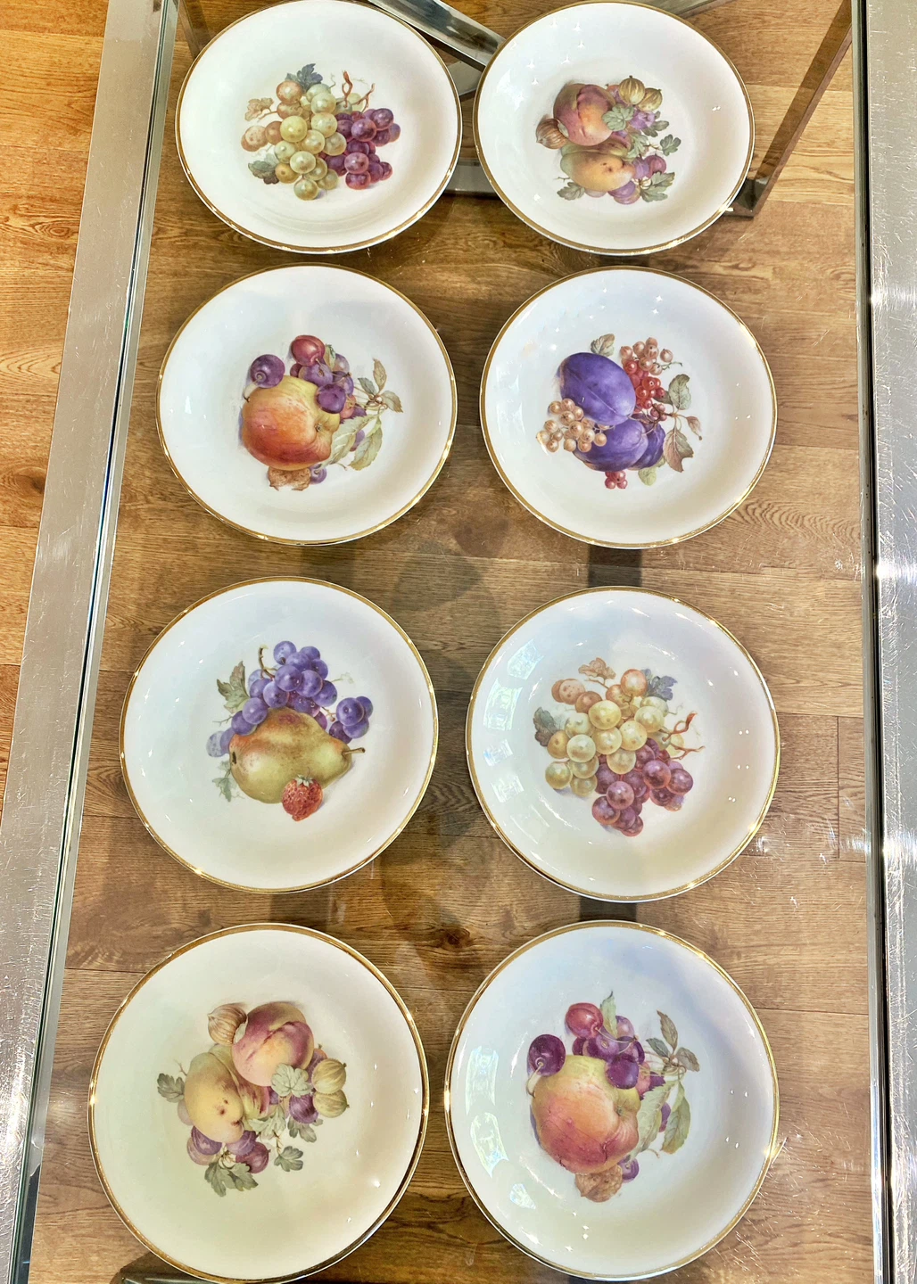 8 VINTAGE Schwarzenhammer Germany 7.5”Fruit Dessert Plates - photo 2