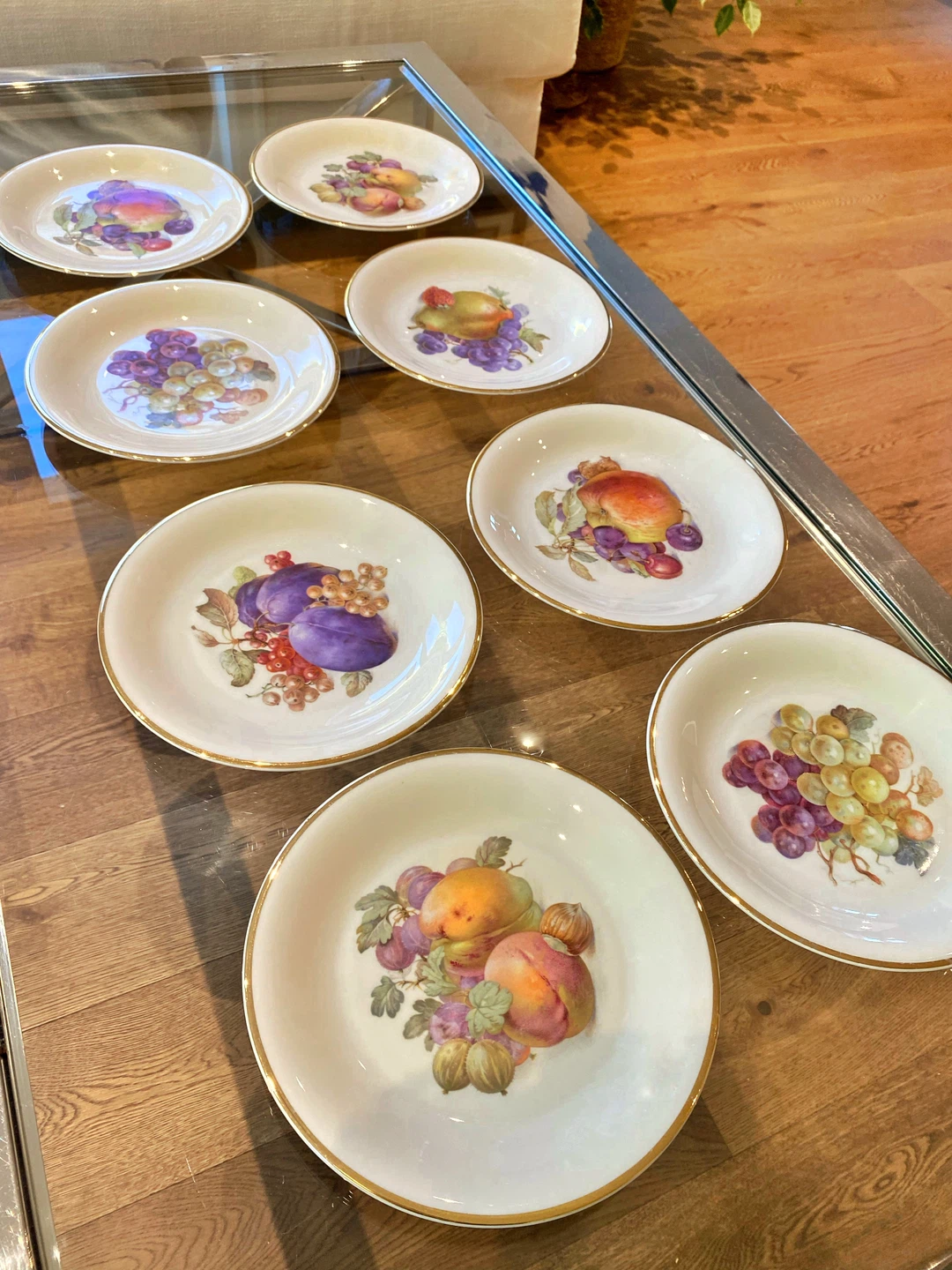 8 VINTAGE Schwarzenhammer Germany 7.5”Fruit Dessert Plates - photo 3