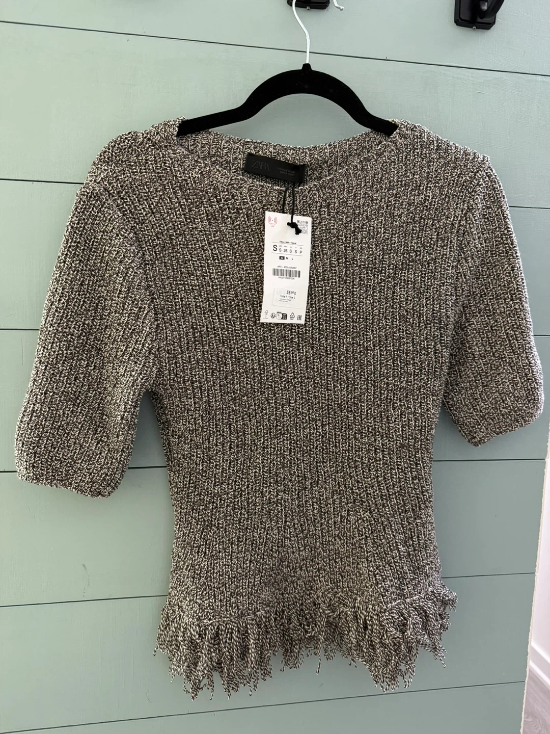 Zara Fringed Knit Top - photo 3