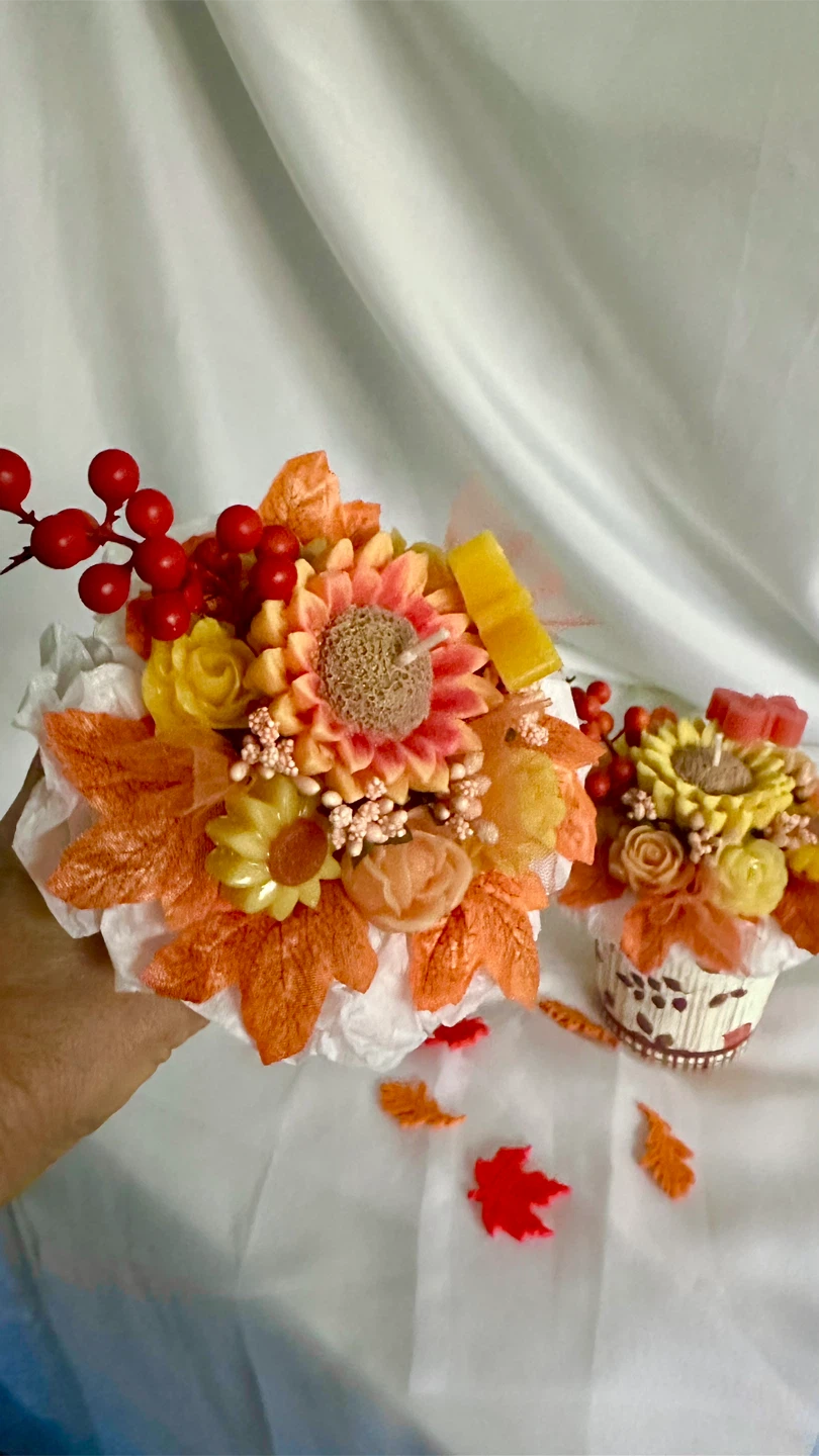 Fall Bouquet with Candles - Thanksgiving - photo 3