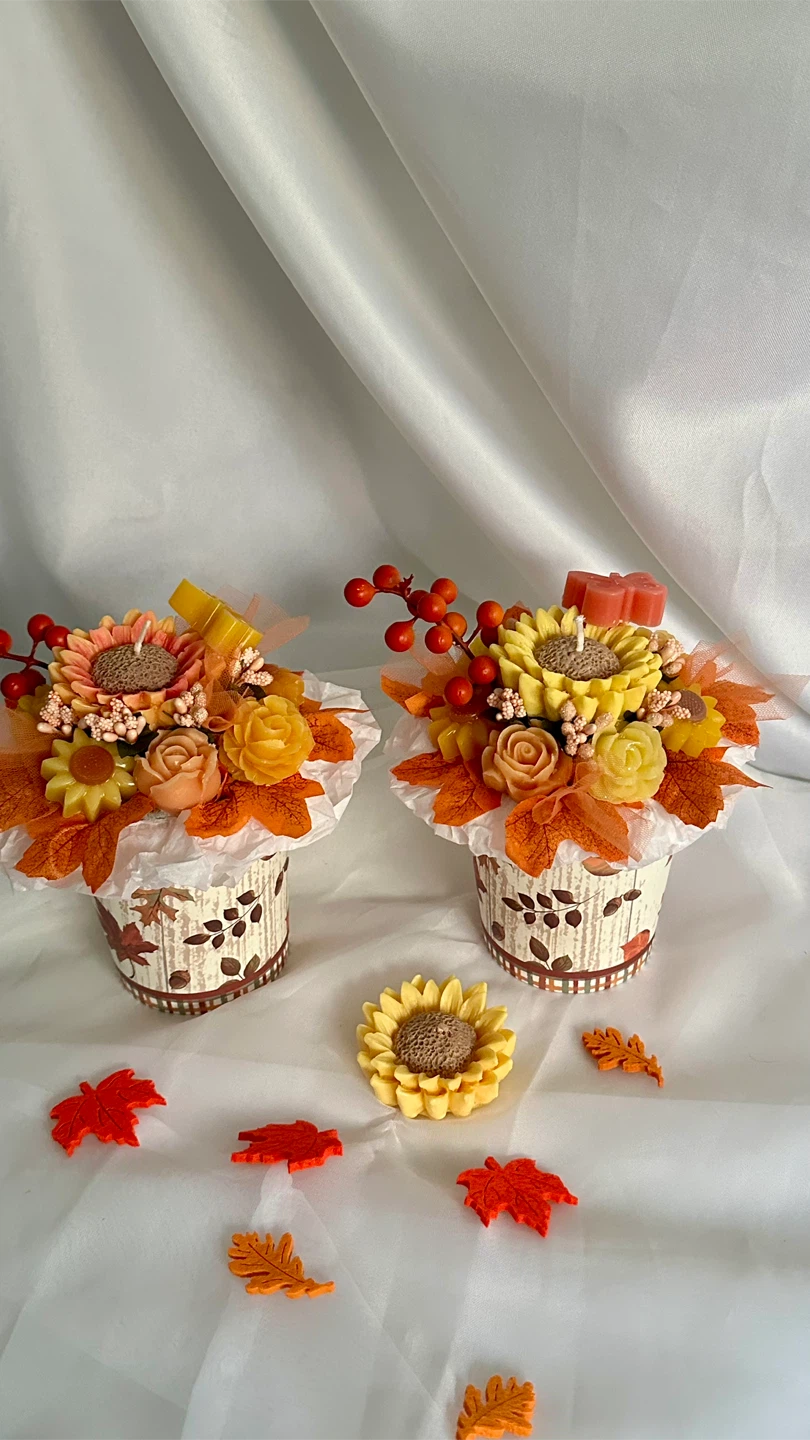 Fall Bouquet with Candles - Thanksgiving - photo 5