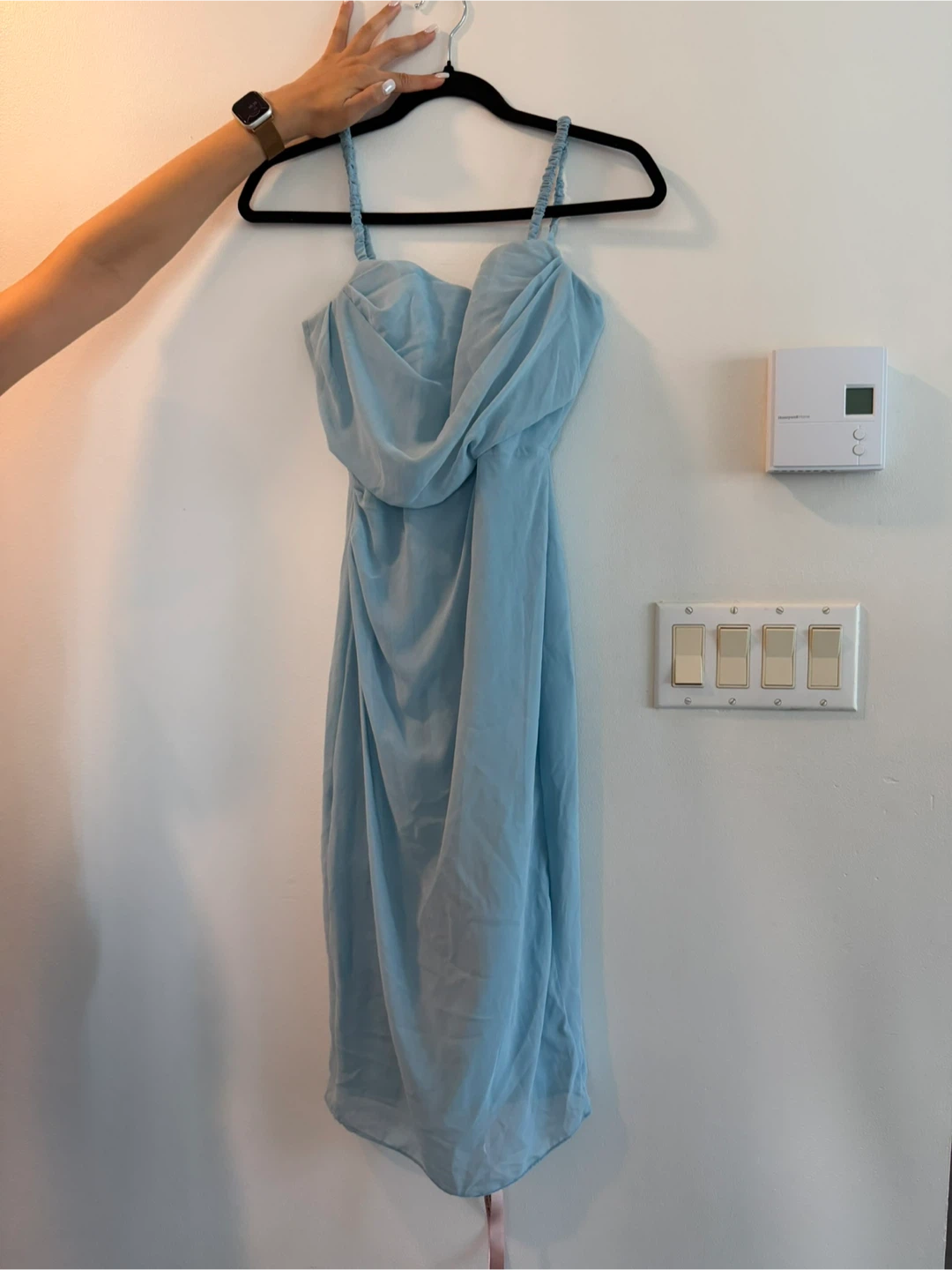 Light Blue Chiffon Dress
