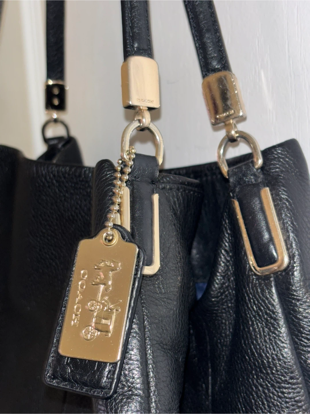Black Coach Leather Handbag