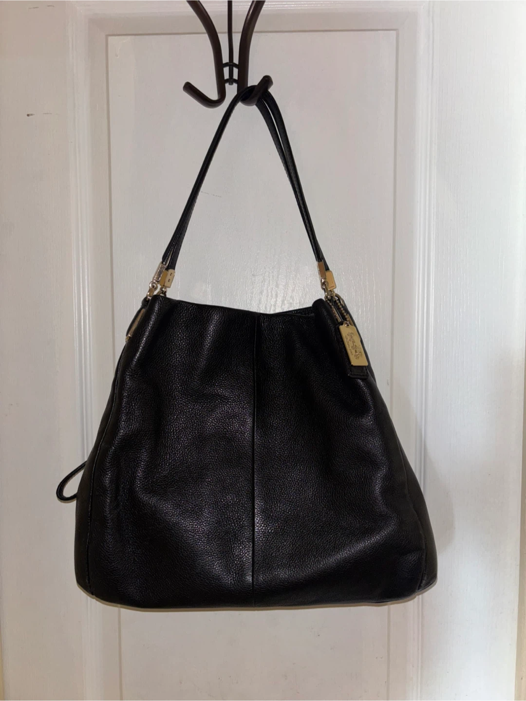 Black Coach Leather Handbag - photo 3