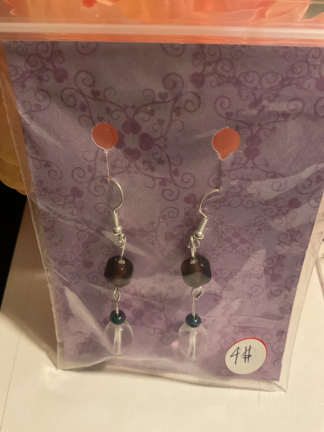 Beaded dangle earrings